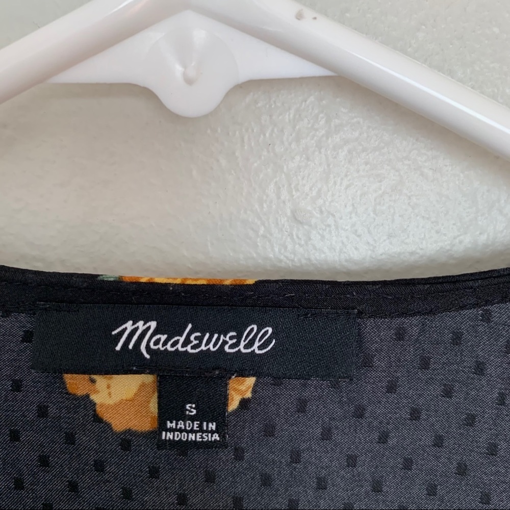 Madewell Bubble Sleeve Wrap Floret Blouse - Picture 6 of 9